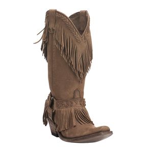 Old Gringo Yippee Ki Yay Women's Tan Fringe Western Snip Toe Boots (OGYL2444-3)