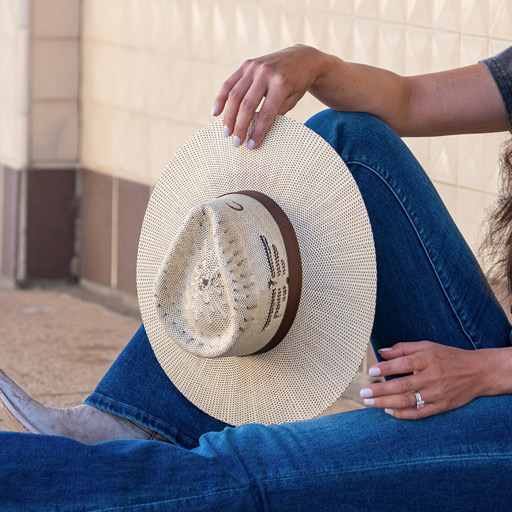 summer straw cowgirl hat