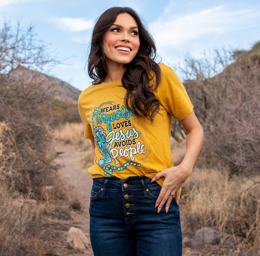 womens western summer staple tshirt