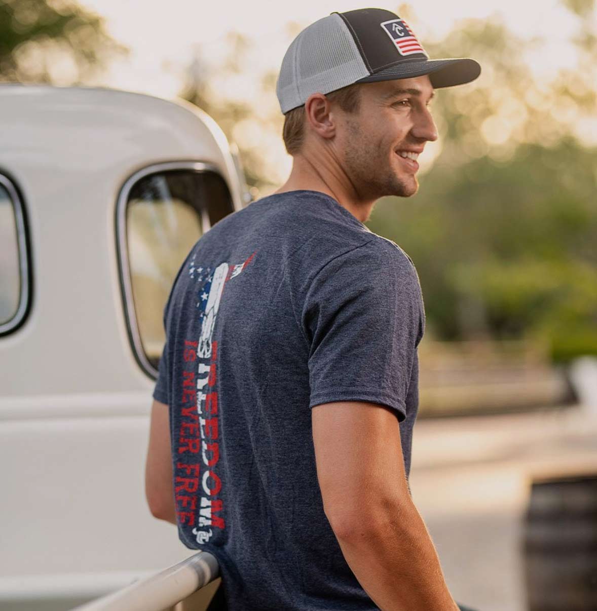 man wearing ball cap