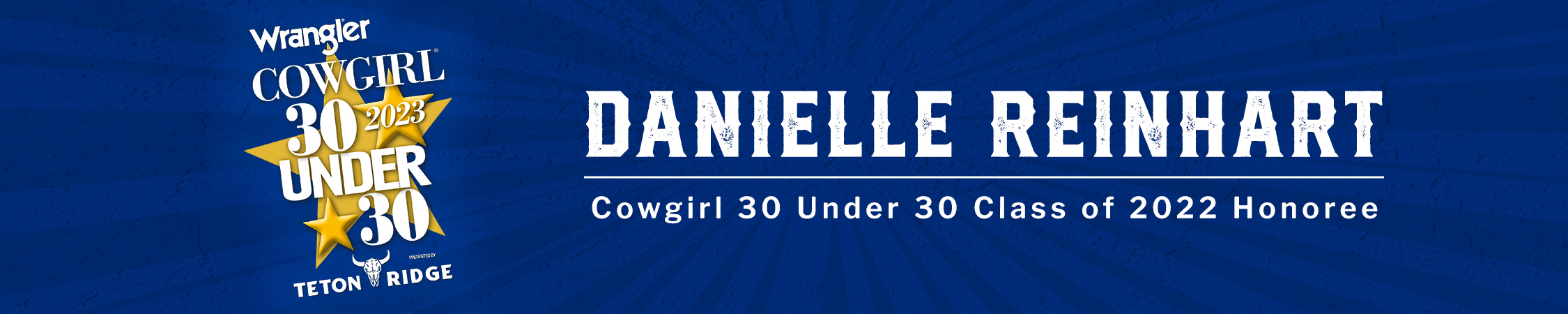 The Cowgirl 30 Under 30 Sisterhood Banner